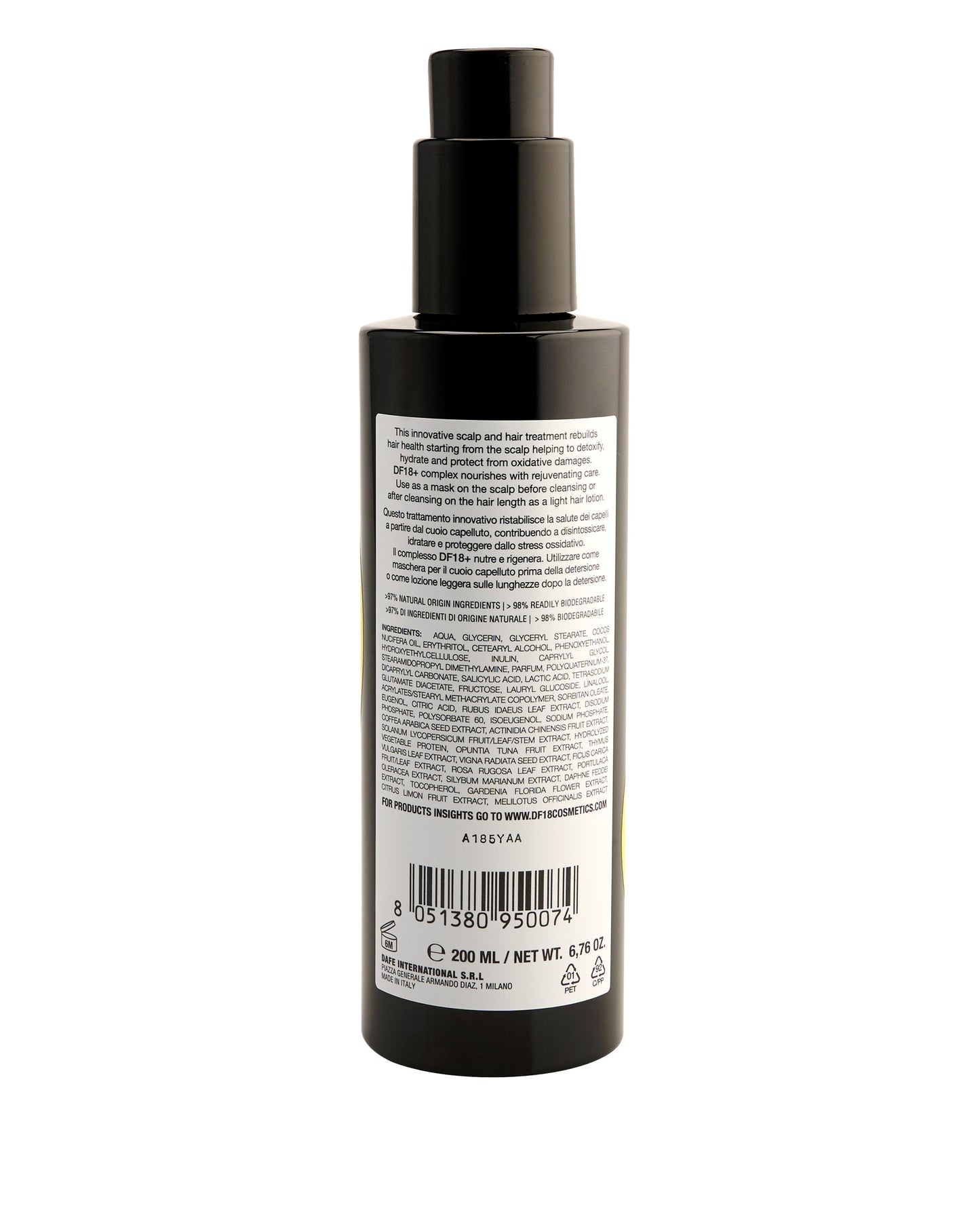Hair_Nova, the DF18+ multi-benefit hair and scalp mask and lotion, shown in its pack.