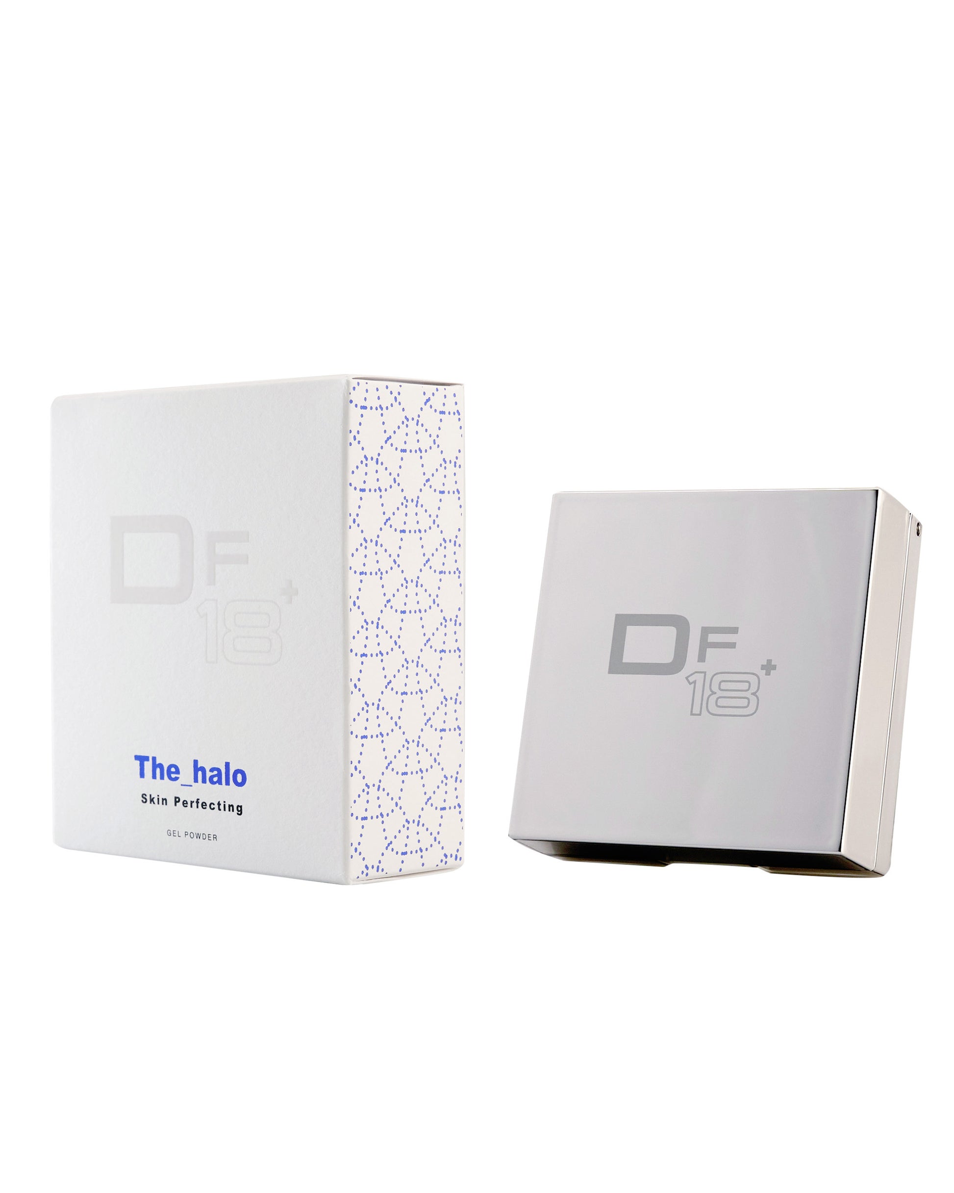 The Halo, the iconic DF18+ powder in gel shown in its pack.