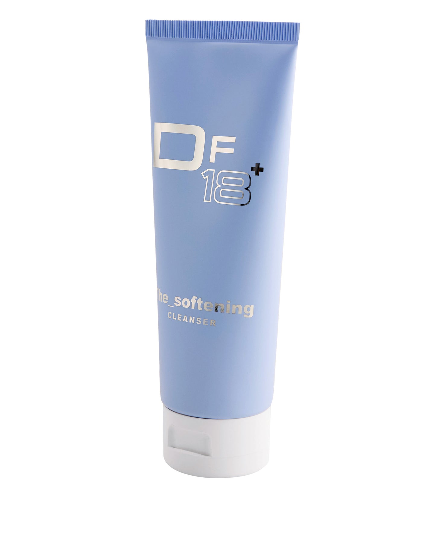 Flacone di The Softening, il detergente viso idratante in crema di DF18+ purificante e idratante.
